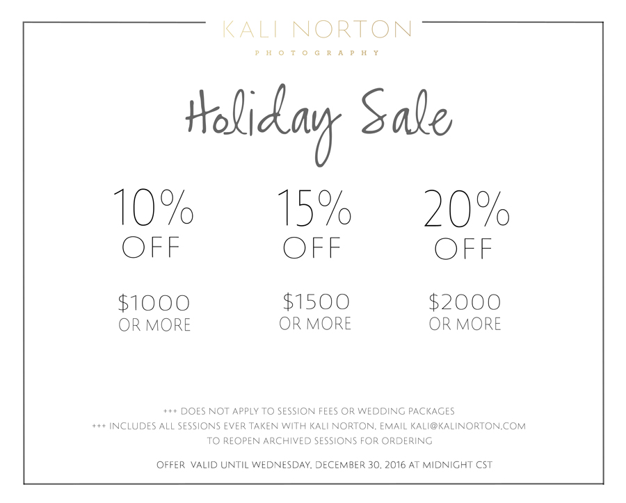 HOLIDAY SALE 2016